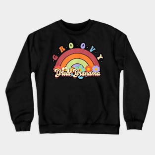 Groovy Great Grandma Rainbow Family Birthday Party Crewneck Sweatshirt